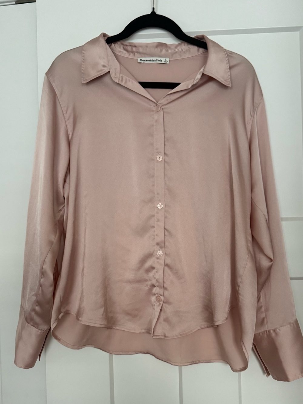 Abercrombie & Fitch Pink Silky Blouse - Women’s Large